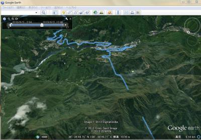 Google Earth GF富山　五箇山トンネル