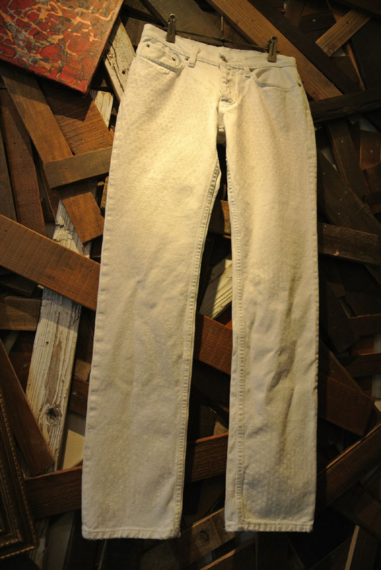 TAU HELMUT LANG PAINTED WHITE JEANS